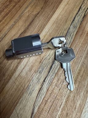 Silver Tubular Cam Lock with Two Keys NEW